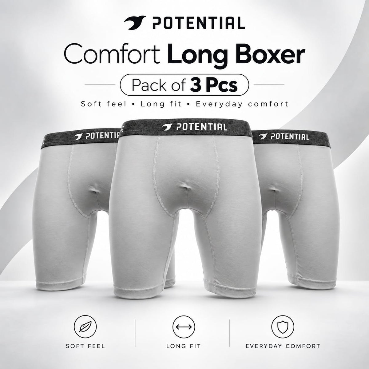 Pack Comfort Long boxer (3 Pcs)