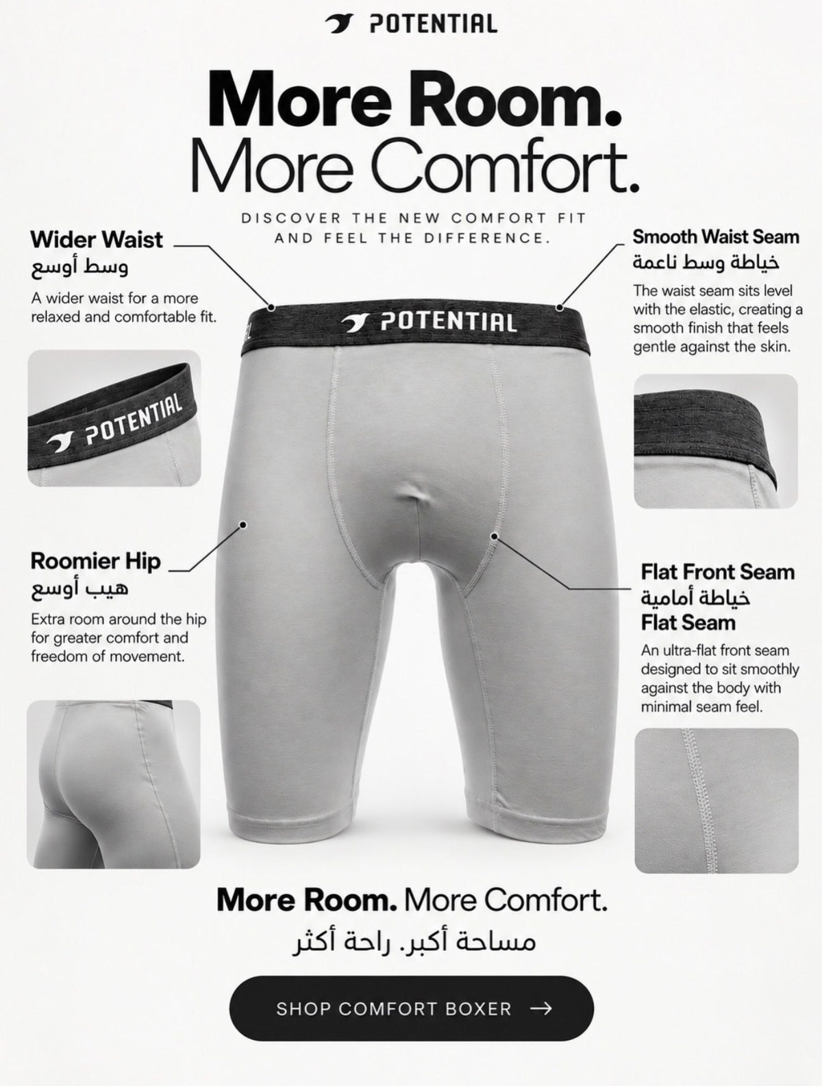 Pack Comfort Long boxer (3 Pcs)